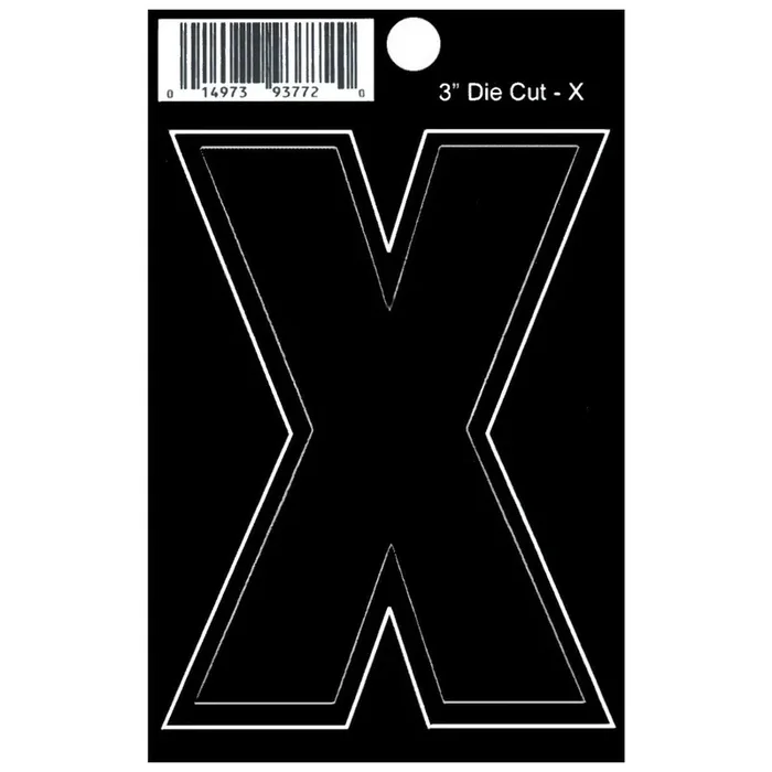 3″ – X Black Die Cut Letters