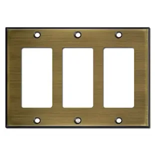 3 Decora Rocker GFI Switch Plates – Antique Brass
