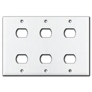 3-Gang 2 Opening Despard Switch Covers for Six Switches – White