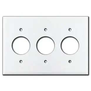 3 Gang 3 Single Receptacle Wall Plates – White