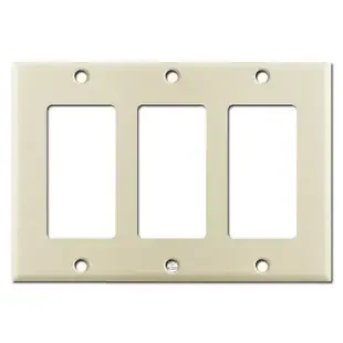 3 GFCI Decora Rocker Light Switch Plate Covers – Ivory