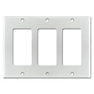 3 GFI Decora Rocker Switch Plate Cover – Brushed Aluminum