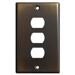 3 Switch Despard Wall Plate Cover – Oil Rubbed Bronze