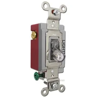 3-Way Clear Lighted Toggle Switch – Glows White When OFF 20A