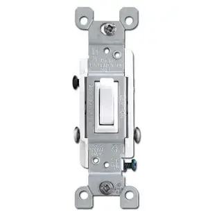 3 Way White Toggle Switches 15A