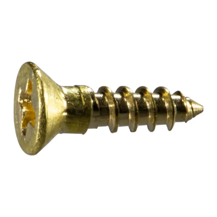 3 x 3/8″ Brass Phillips Flat Head Wood Screws