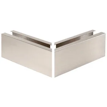 316 Brushed Stainless 12″ Mitered 90 Corner Cladding for B5S Series Standard Square Base Shoe