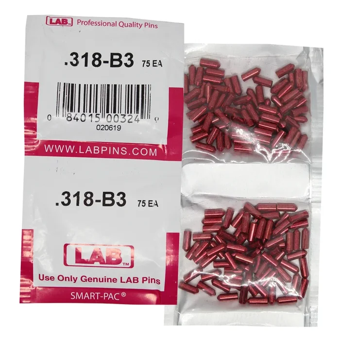 .318 Bottom Pin – Color-Coded Brass Alloy, .115 Diameter, Smart Pack 150 Pins | Lab Security Systems
