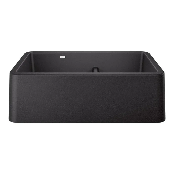 33 in. Farmhouse Silgranit Double Bowl Kitchen Sink in Anthracite by Blanco