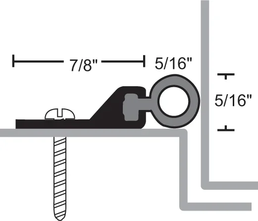 36″ Anodized Aluminum Polyurethane Perimeter Seal – NGP Weatherstripping