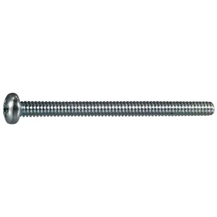 4-40 x 1-1/2″ Zinc Plated Steel Coarse Thread Phillips Pan Head Machine Screws