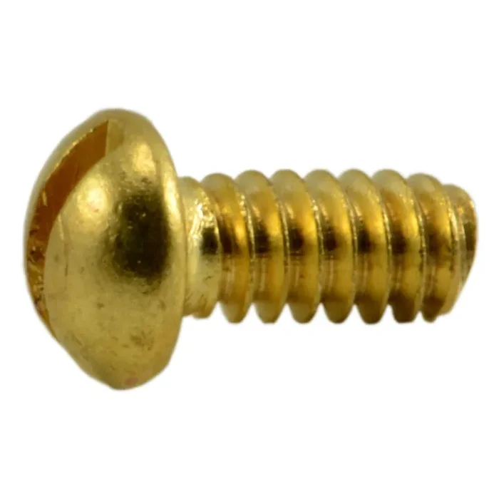 4-40 x 1/4″ Brass Coarse Thread Slotted Round Head Machine Screws