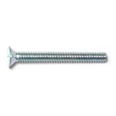 4-40 x 1″ Zinc Plated Steel Coarse Thread Slotted Flat Head Machine Screws