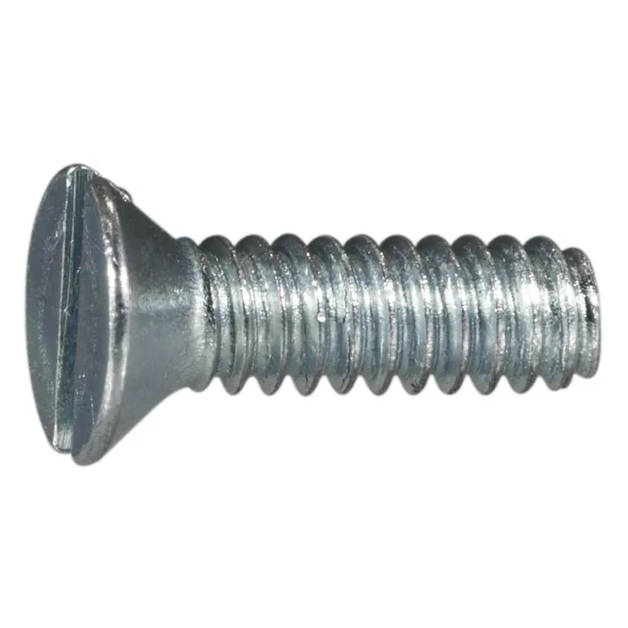 4-40 x 3/8″ Zinc Plated Steel Coarse Thread Slotted Flat Head Machine Screws