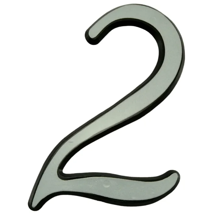 4″ – “2” White Plastic Reflective House Numbers