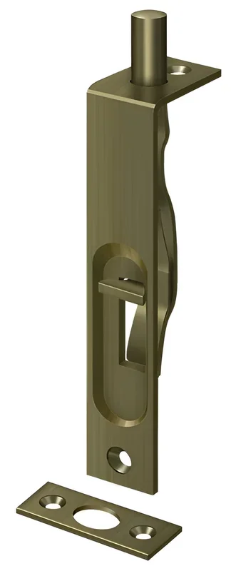 4″ Flush Bolt, HD, Antique Brass – Deltana Cabinet Hardware