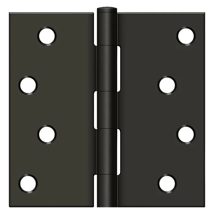 4″ x 4″ Square Hinge, Oil-rubbed Bronze by Deltana