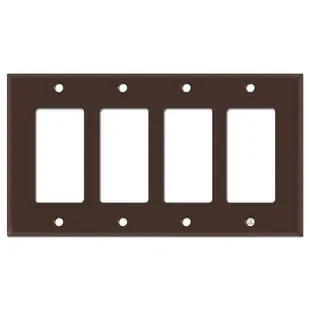 4 Decora Rocker Light Switch Plates – Brown