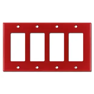 4-Gang Four Decora Rocker Light Switch Covers – Red