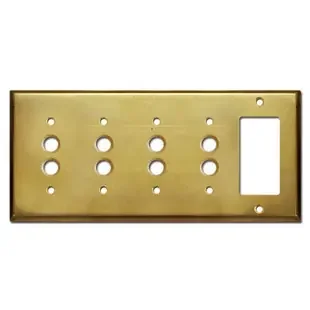 4 Push Button 1 Decora Light Switch Cover – Raw Unfinished Brass
