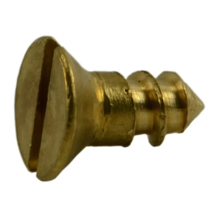 4 x 1/4″ Brass Slotted Flat Head Wood Screws