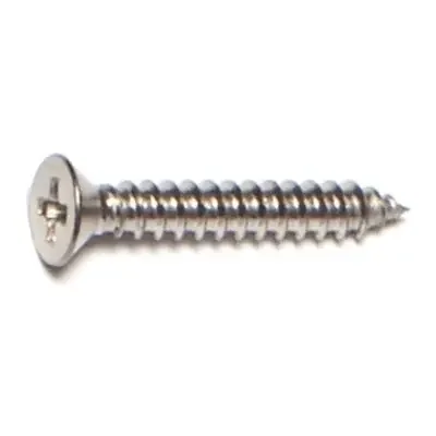 4 x 3/4″ 18-8 Stainless Steel Phillips Flat Head Sheet Metal Screws
