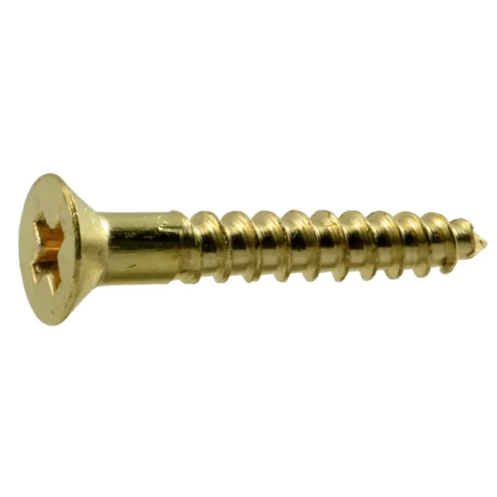 4 x 3/4″ Brass Phillips Flat Head Wood Screws