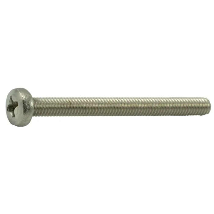 4mm-0.7 x 45mm A2 Stainless Steel Coarse Thread Phillips Pan Head Machine Screws