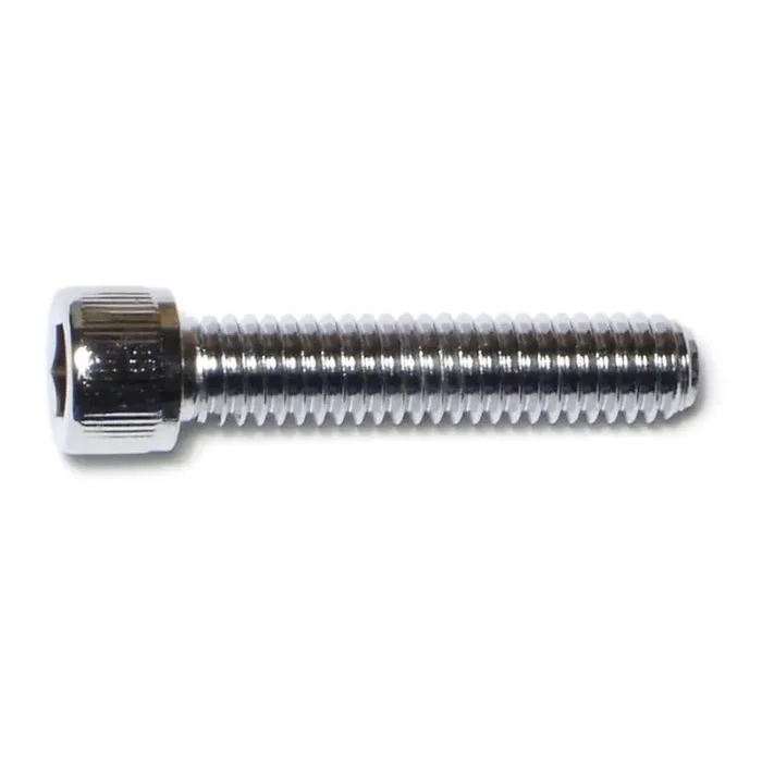 5/16″-18 x 1-1/2″ Chrome Plated Grade 8 Steel Coarse Thread Knurled Socket Cap Screws