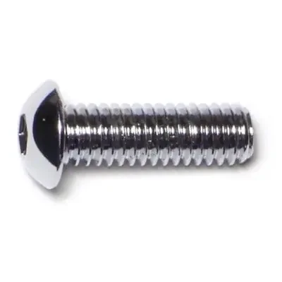 5/16″-18 x 1″ Chrome Plated Grade 8 Steel Coarse Thread Button Head Socket Cap Screws