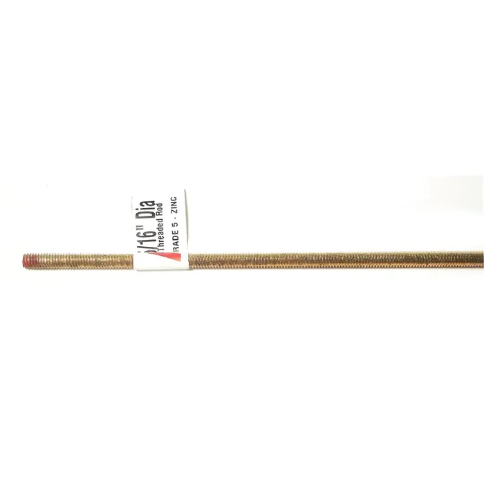 5/16″-18 x 36″ Zinc Plated Grade 5 Steel Coarse Thread Threaded Rods