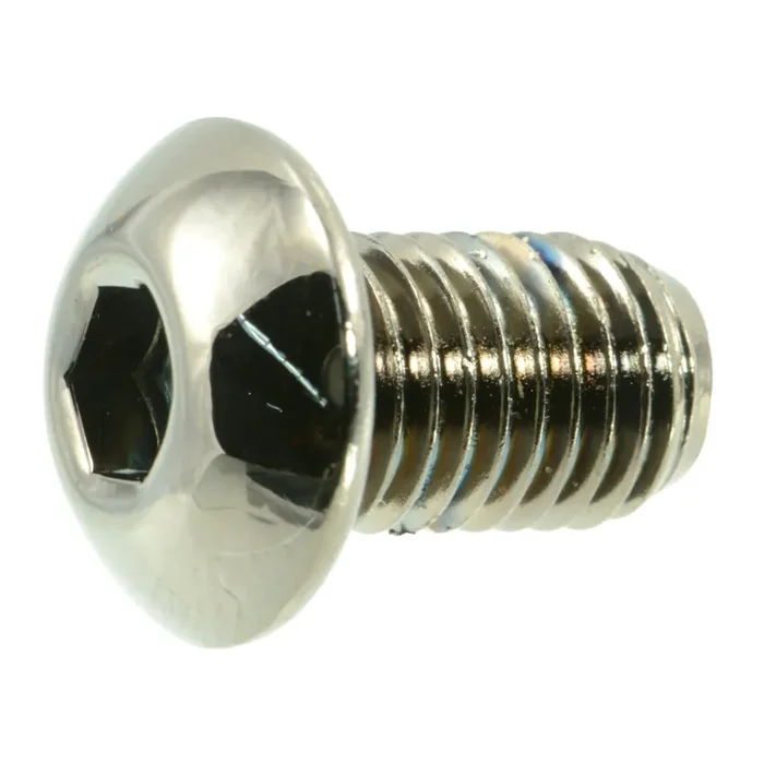 5/16″-24 x 1/2″ Black Chrome Plated Steel Fine Thread Button Head Socket Cap Screws