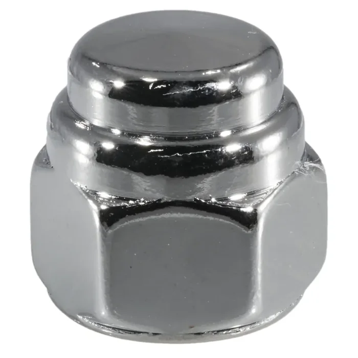 5/8″-18 Chrome Plated Steel Fine Thread Flat Head Acorn Cap Nuts