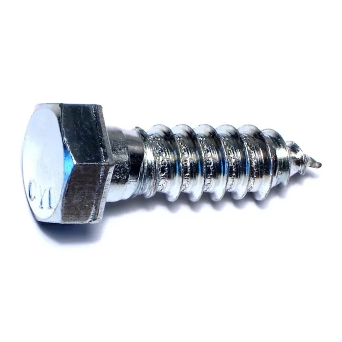 5/8″ x 2″ Zinc Plated Grade 2 / A307 Steel Hex Head Lag Screws