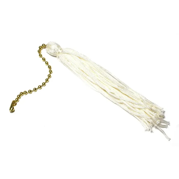 5″ White Colored Ball Chain Tassels