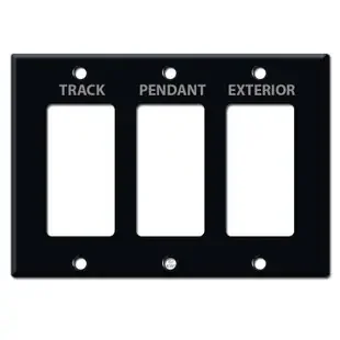 5 Custom Engraved Decora Switch Wall Plates – Black