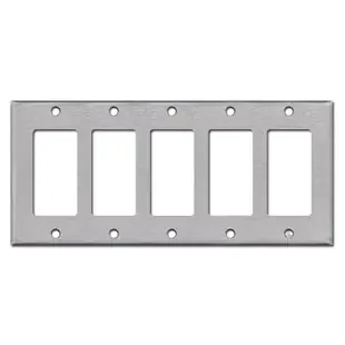 5 Decora Rocker Switch Plates – Spec Grade Stainless Steel