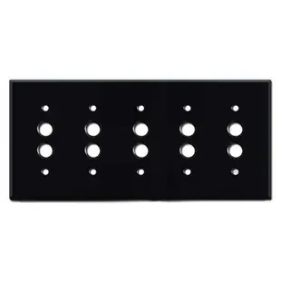 5-Gang Push Button Light Switch Plate – Black
