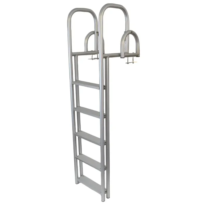 5-Step Heavy Duty Dock Ladder Anodized Aluminum Flip Up