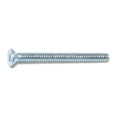 6-32 x 1-1/2″ Zinc Plated Steel Coarse Thread Phillips Flat Head Machine Screws