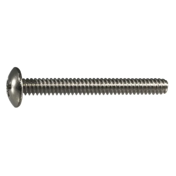 6-32 x 1-1/4″ 18-8 Stainless Steel Coarse Thread Phillips Truss Head Machine Screws