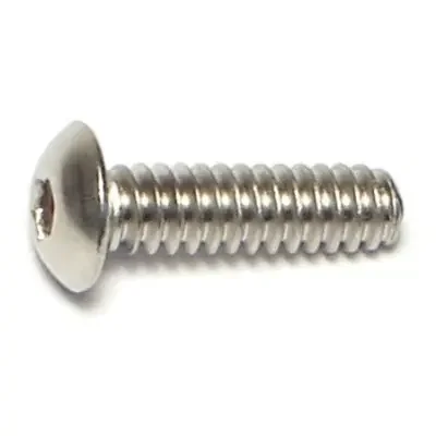6-32 x 1/2″ 18-8 Stainless Steel Coarse Thread Button Head Socket Cap Screws