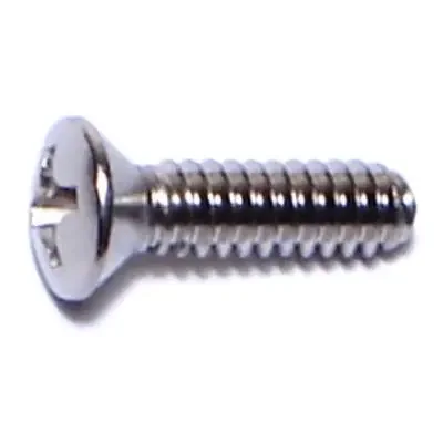 6-32 x 1/2″ 18-8 Stainless Steel Coarse Thread Phillips Oval Head Machine Screws