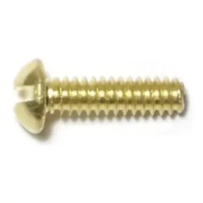 6-32 x 1/2″ Brass Coarse Thread Slotted Round Head Machine Screws