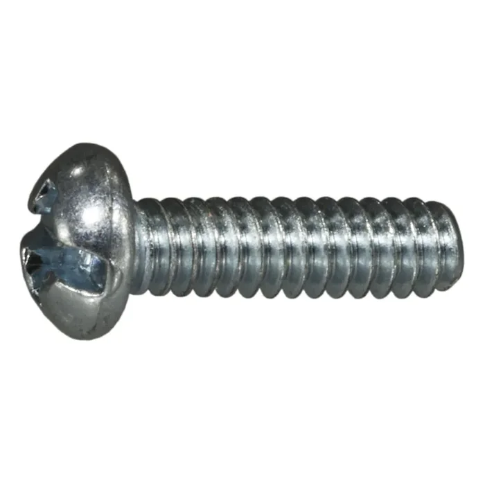 6-32 x 1/2″ Zinc Plated Steel Coarse Thread Combo Round Head Machine Screws