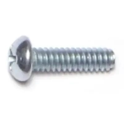 6-32 x 1/2″ Zinc Plated Steel Coarse Thread Phillips Round Head Machine Screws
