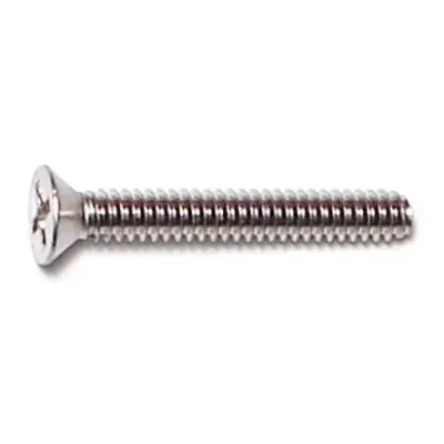 6-32 x 1″ 18-8 Stainless Steel Coarse Thread Phillips Flat Head Machine Screws