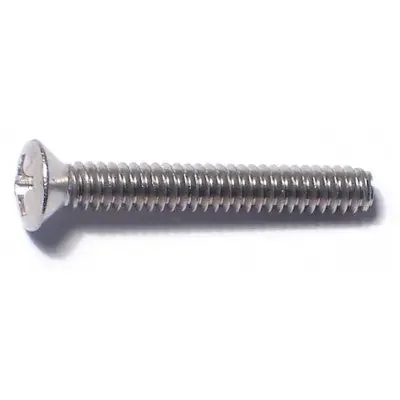 6-32 x 1″ 18-8 Stainless Steel Coarse Thread Phillips Oval Head Machine Screws