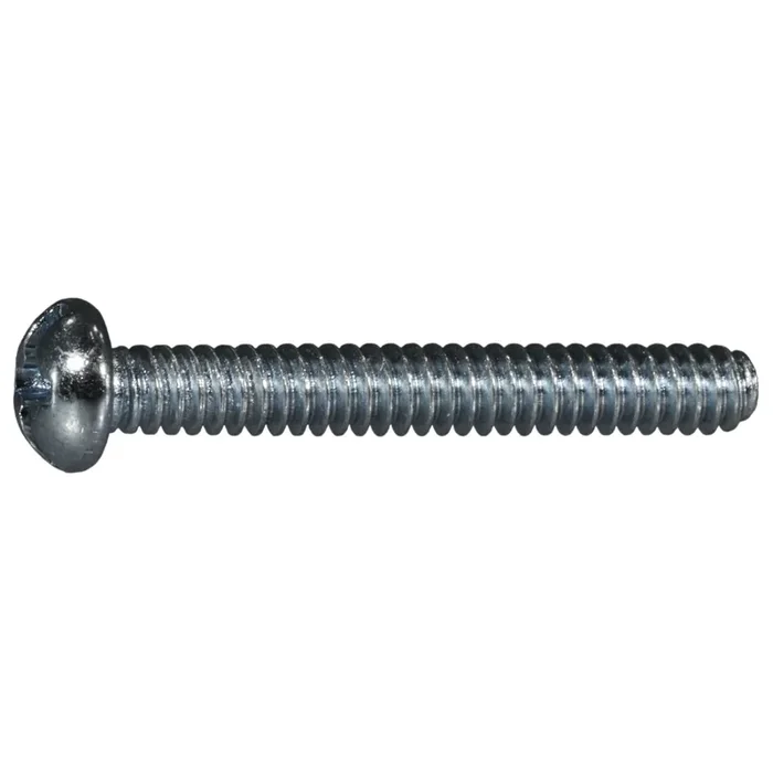 6-32 x 1″ Zinc Plated Steel Coarse Thread Combo Round Head Machine Screws