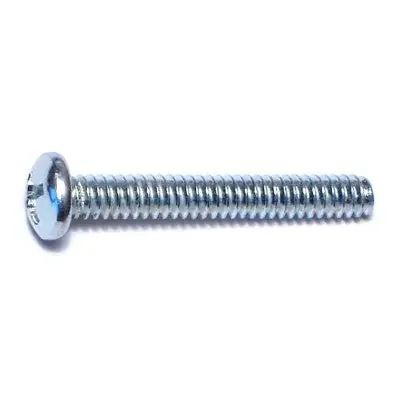 6-32 x 1″ Zinc Plated Steel Coarse Thread Phillips Pan Head Machine Screws